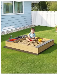 Keezi Mud Kitchen Sink Storage Bench Toy Box