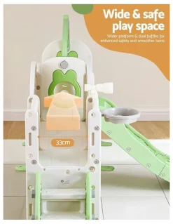 Keezi Slide Swing Set And Basketball Hoop Ring