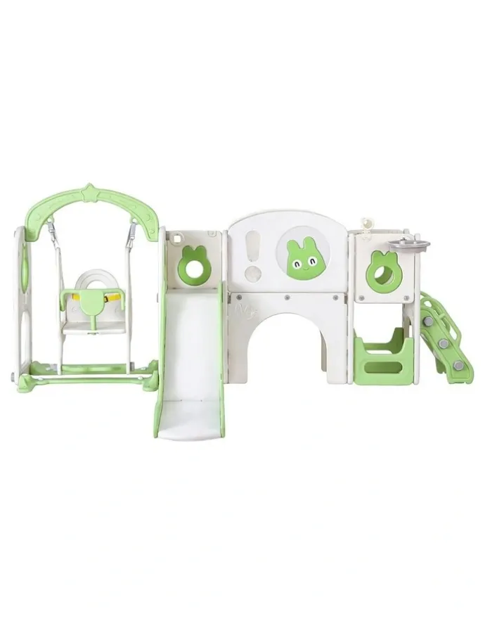 Keezi Slide Swing Set And Basketball Hoop Ring