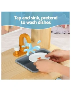 Keezi Wooden Pretend Kitchen Play Set 80cm in Blue