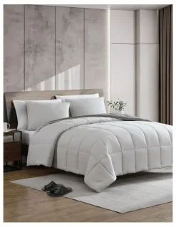 Kenneth Cole Home Solutions 3pc Comforter Set Grey Queen/King