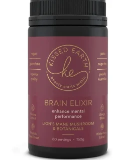 Kissed Earth Medicinal Mushrooms Brain Elixr Powder 150g