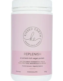 Kissed Earth Replenish Vegan Protein Chocolate 500g Supplement