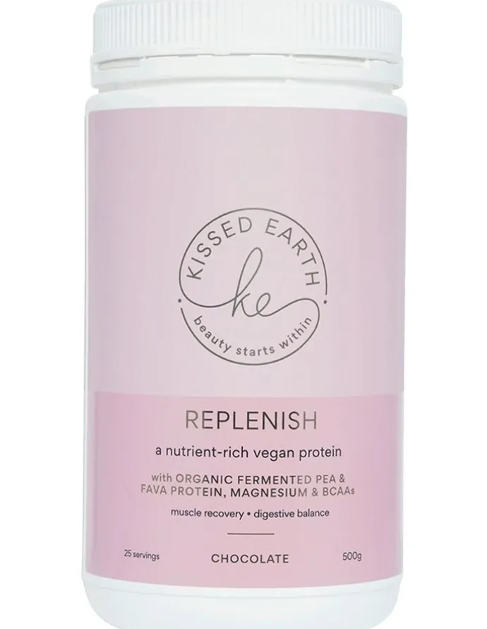 Kissed Earth Replenish Vegan Protein Chocolate 500g Supplement