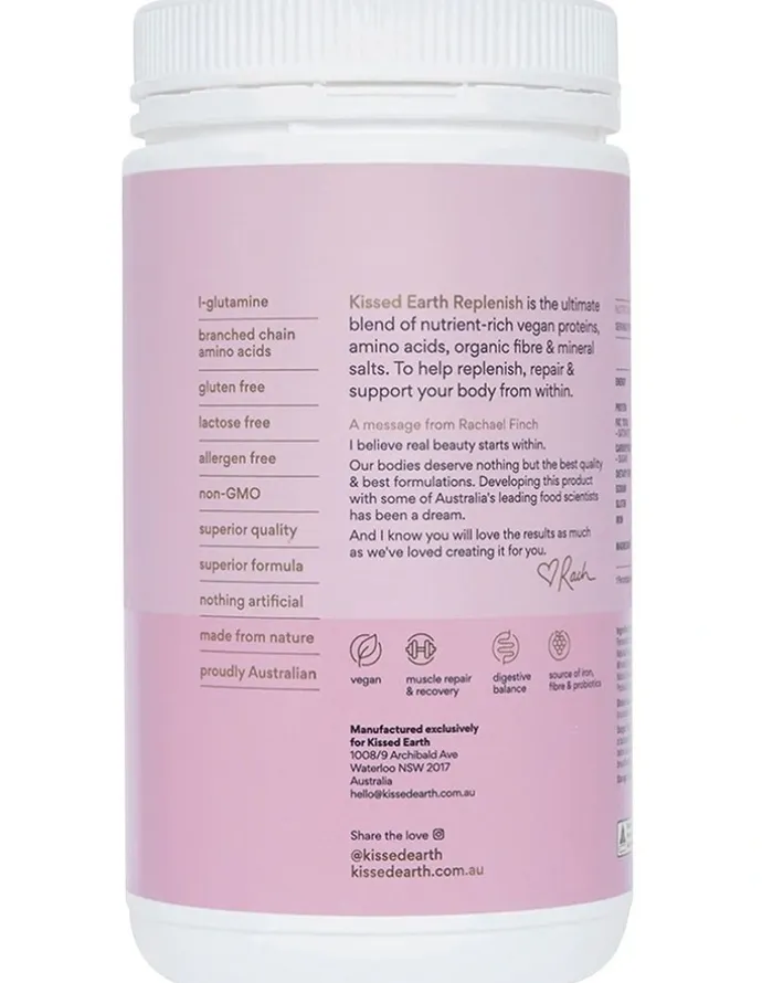 Kissed Earth Replenish Vegan Protein Chocolate 500g Supplement