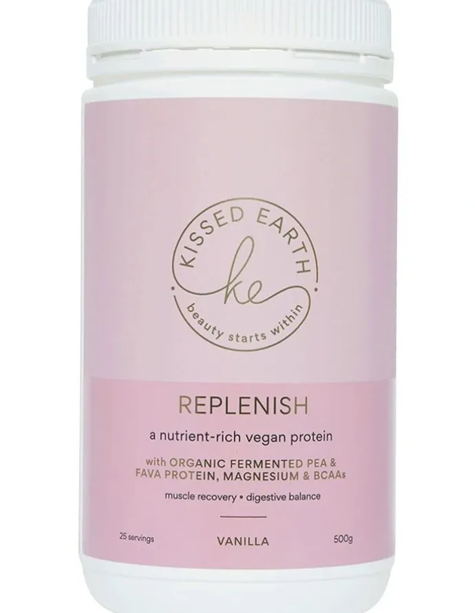 Kissed Earth Replenish Vegan Protein Vanilla 500g Supplement