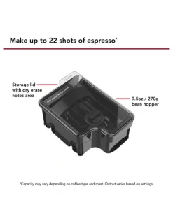 KitchenAid Bean Hopper With Storage Lid KESRBHF in Black