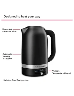 KitchenAid Electric Kettle 1.7L in Matte Black 5KEK1701ABM