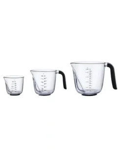 KitchenAid Set of 3 Angled Measuring Jugs in Onyx Black