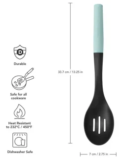 KitchenAid Soft Grip Slotted Spoon Mineral Water