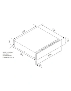 Kleenmaid Black Krystal Multifunction Culinary Drawer CDK15630