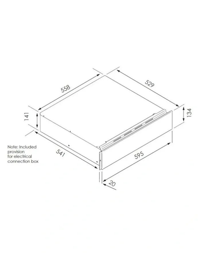 Kleenmaid Black Krystal Multifunction Culinary Drawer CDK15630