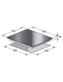 Kleenmaid Ceramic Glass Knob Control Cooktop 60cm CCTB6020