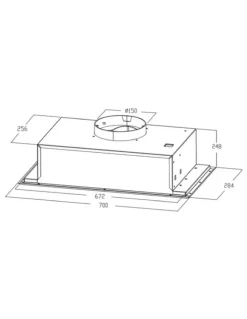 Kleenmaid Fixed Undermount Rangehood in Black (Suitable for 70cm-90cm Cooktops) RHUC91K