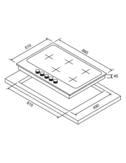 Kleenmaid Gas Cooktop 90 cm GCT9012