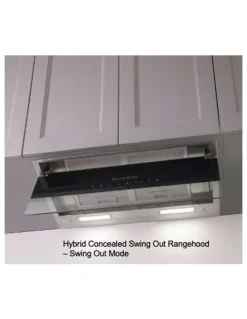 Kleenmaid Hybrid Concealed Swing-Out Rangehood 90cm Adjustable LED Lamps