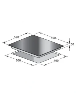 Kleenmaid ICT6020 Induction Cooktop 60cm in Black