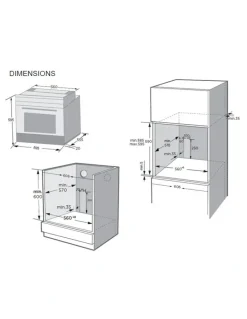 Kleenmaid Multifunction Oven 60cm 75L OMF6014