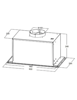 Kleenmaid Stainless Steel Fixed Undermount Rangehood (suits 90-110cm cooktops) RHUC92