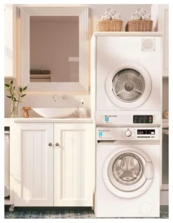 Kleenmaid Steam Assisted Front Load Washing Machine 8kg in White