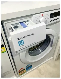 Kleenmaid Steam Assisted Front Load Washing Machine 8kg in White
