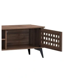 Kodu Clay Entertainment Unit TV Cabinet TV Stand 180cm 2 Doors Walnut