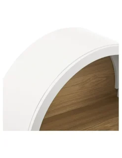 Kodu Luna Arched Bookcase Bookshelf 3 Levels Oak and White