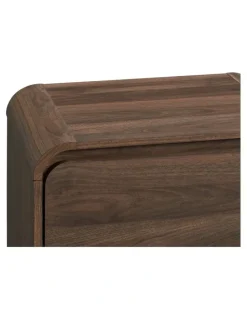 Kodu Natalya Bedside Unit Nightstand Side Table 1 Drawer Walnut