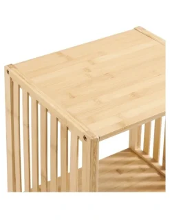 Kodu Nicolette Open Shelf Bookshelf Display Unit 3 Tier Bamboo