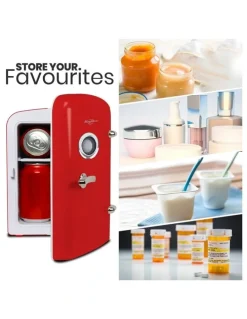 Koolatron Retro Mini Fridge With Bluetooth Speaker 4L