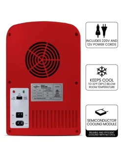 Koolatron Retro Mini Fridge With Bluetooth Speaker 4L