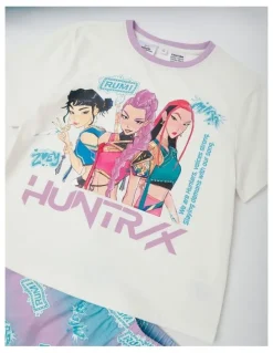 Kpop Demon Hunter K-Pop Demon Hunters Photographic Pyjamas With A Pillowcase in Cream