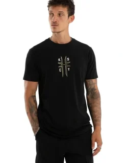 KSCY Ashes Dual Curved Tee in Black
