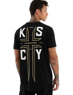 KSCY Ashes Dual Curved Tee in Black