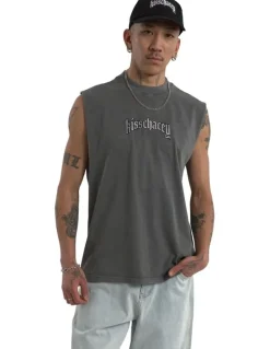 KSCY Obelisk Relaxed Muscle Singlet in Charcoal