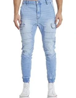 KSCY Salem Denim Jogger in Blue