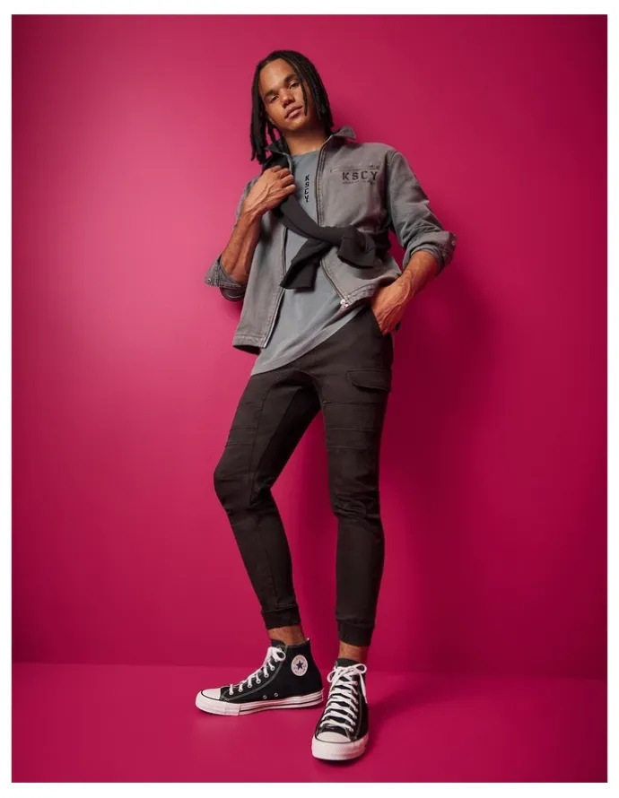 KSCY Salem Denim Jogger in Vintage Black