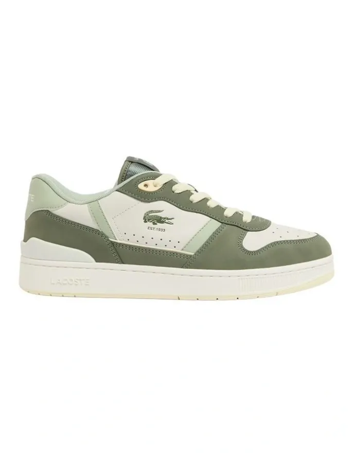 Lacoste T-Clip Sneaker in Khaki and Light Khaki