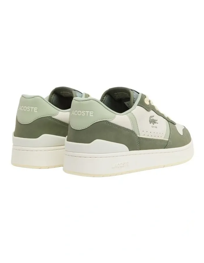 Lacoste T-Clip Sneaker in Khaki and Light Khaki