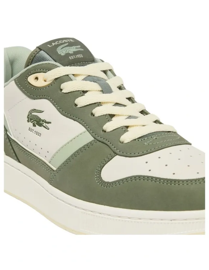 Lacoste T-Clip Sneaker in Khaki and Light Khaki
