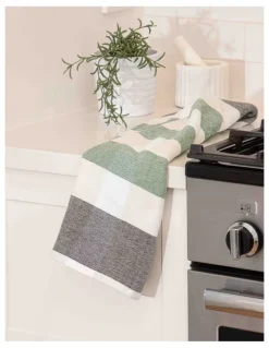 Ladelle Bailie Terry Kitchen Towel 2 Pack in Charcoal
