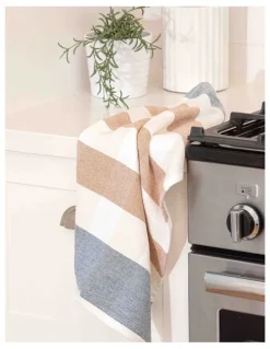 Ladelle Bailie Terry Kitchen Towel 2 Pack in Terracotta