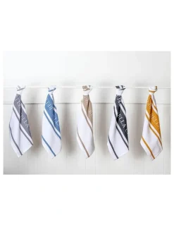 Ladelle Bella Casa Kitchen Towel 2 Pack in Blue
