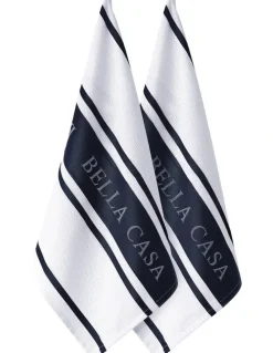 Ladelle Bella Casa Kitchen Towel 2 Pack in Navy