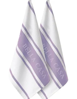 Ladelle Bella Casa Kitchen Towel 2 Pack in Lilac