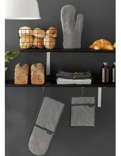 Ladelle Eco Recycled Double Oven Mitt Grey