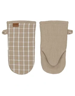 Ladelle Hemingway Oven Mitt 2 Pack in Taupe