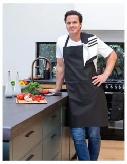 Ladelle Lennox Black Double Oven Mitt in Black