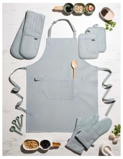 Ladelle Lennox Double Oven Mitt in Sea Mist
