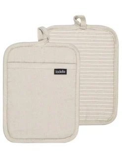 Ladelle Lennox Pot Holder 2 Pack in Stone